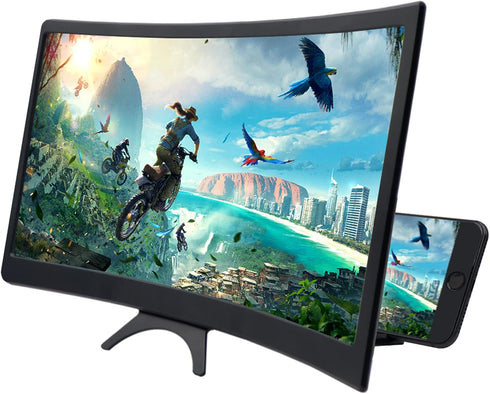 12 Inch 3D Curved HD Phone Screen Amplifier Foldable Phone Holder Suit for All Smartphones......