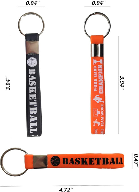 CupaPlay 24 PCS Basketball Keychains/Keyrings Motivational Bulk for Teenagers - Inspirational - Basketball Party Favors and Supplies for Carnival/...