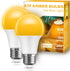 JandCase Amber Light Bulbs for Healthy Sleep, 3W Warm Light Bulbs Blue Light Blocking, Low Watt Light Bulbs 40W Equivalent, E26 A19 Dim Light Bulb...