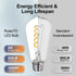 E26 Base Spiral LED Bulb, Daylight White 4000K, ST58/ST19 Antique LED Filament Bulbs with 80+ CRI, 600 LM, 6W Equivalent to 60W, Antique Plastic S...