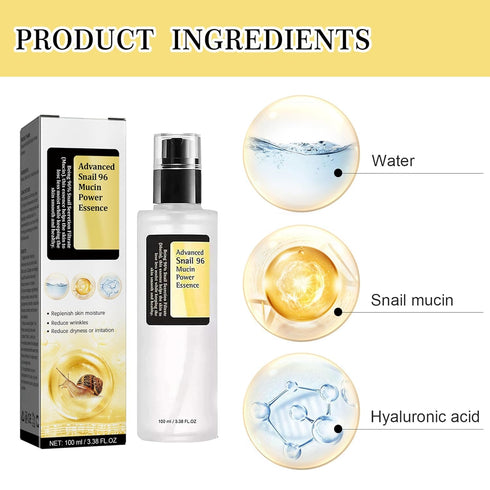 Korean Collagen Lifting & Firming Cream, Snail 96 Mucin Power Essence Moisturiser, Soothing Snail Repairing Hyaluronic Acid Essence for Skin Care ...