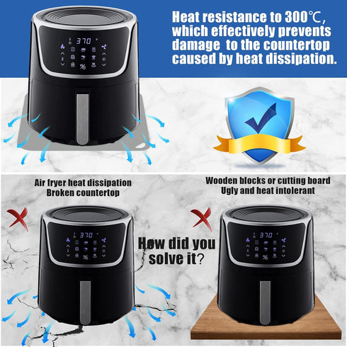 Heat Resistant Mat for Air Fryer Anti-slip mat for kitchen appliances, 1 Pcs Kitchen Countertop Heat Protector Mat Kitchen Hot Pads for Ninja Food...