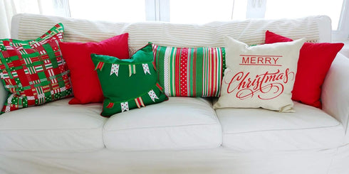 Thmyo 4-Pack 100% Cotton Comfortable Solid Decorative Throw Pillow Cases Square Cushion Cover Pillowcases Sublimation Blank Christmas DIY Throw Pi...