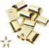 ONLYKXY 20 Pieces Metal Zipper Stopper, Rectangle Style Zipper Tail Clip (Light Golden)...