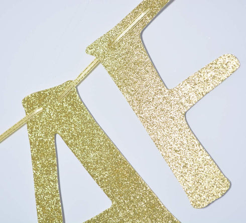 Educated AF Glitter Banner Sign for Graduation Party Decor Congrats Grad Bunting Decorations Gold Glitter...