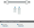 Amerock | Cabinet Pull | Polished Chrome | 3-3/4 inch (96 mm) Center to Center | Carrigan | 1 Pack | Drawer Pull | Drawer Handle | Cabinet Hardwar...