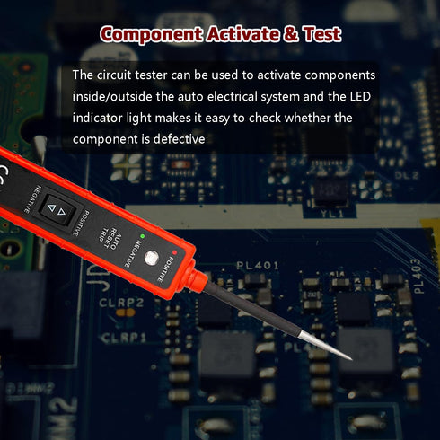 Power Circuit Probe Tester, 6V-24V DC Test Light, Automotive Short Circuit Located and Component Activated, 12V Auto Electrical Tester, Polarity I...