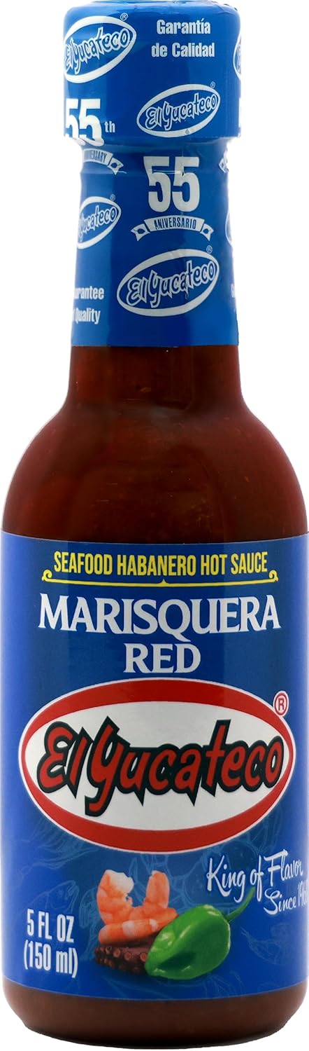 El Yucateco Black Marisquera Hot Sauce, 5 oz, Gluten Free, Sugar Free, 6 Pack...
