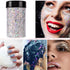 Holographic Chunky Glitter, 190g/6.7oz Chunky and Fine Mixed Craft Glitter, Bulk Laser Sequin Glitter for Face Body Nail Art,Epoxy Resin Tumbler J...