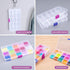 Opret 15 Grids Bead Organizer(4 Pack), Earring Organizer Box, SMALL Plastic Clear Organizing Containers with Adjustable Dividers for Crafts Jewelr...
