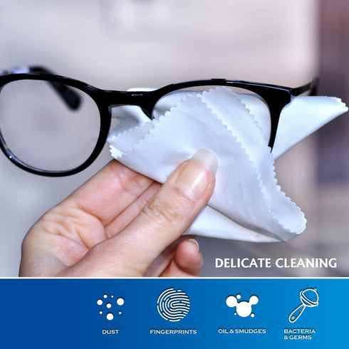 AAwipes Eyeglasses Cleaning Cloth Microfiber Cleaning Cloths 30 Pack for Cleaning Glasses, Lenses, Phones, Screens, Camera,Silverware, Any Other D...