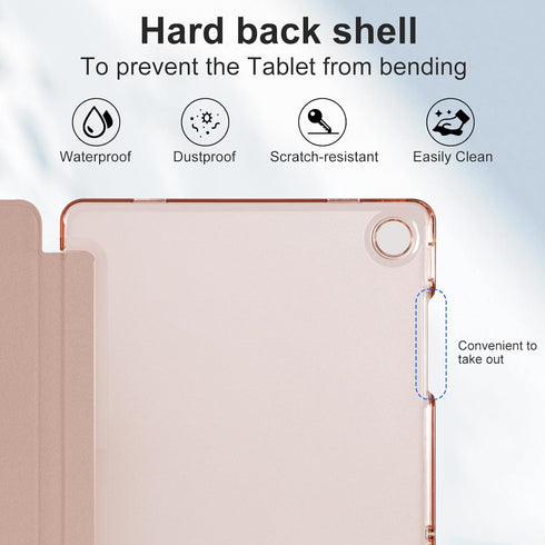 CoBak Rose Gold Tablet Case for Samsung Galaxy Tab A9 Plus 10.9-inch 2023, Hard Back Shell Protective Smart Cover with Auto Sleep/Wake, Magnetic C...