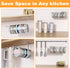 3 Pack Tumbler Lid Organizer, 7.9" Space Saving Tumbler Lid Holder for Yeti Tumbler/Stanley Tumbler/Simple Modern Tumbler Lids, Self-Adhesive or D...