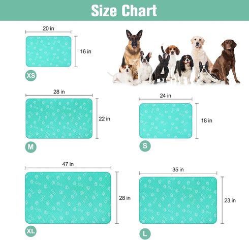 BEAUTYZOO Upgraded Dog Self Cooling Mat Ice Silk Chill Pads for Small Medium Large Dogs - Summer Reusable Pet Training Pad - Absorbent Non-Slip Co...