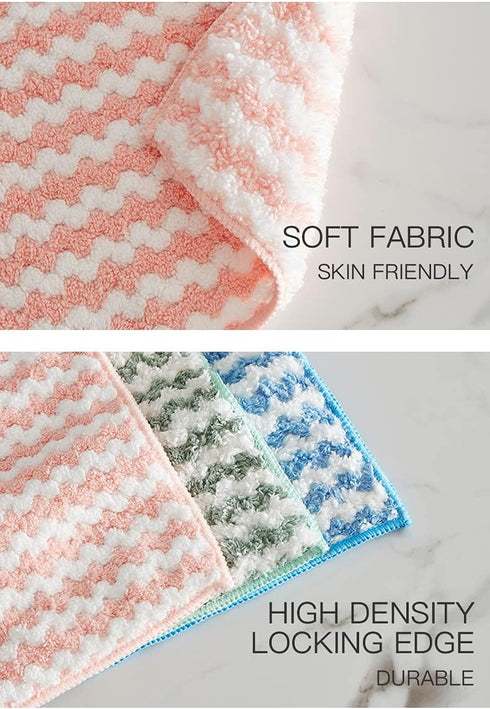 Soft&Colorful Microfiber Cleaning Cloth Suitable for All Environment. 11.8X15.7inches. 6Pcs-Pack, colorful (TW304006)...