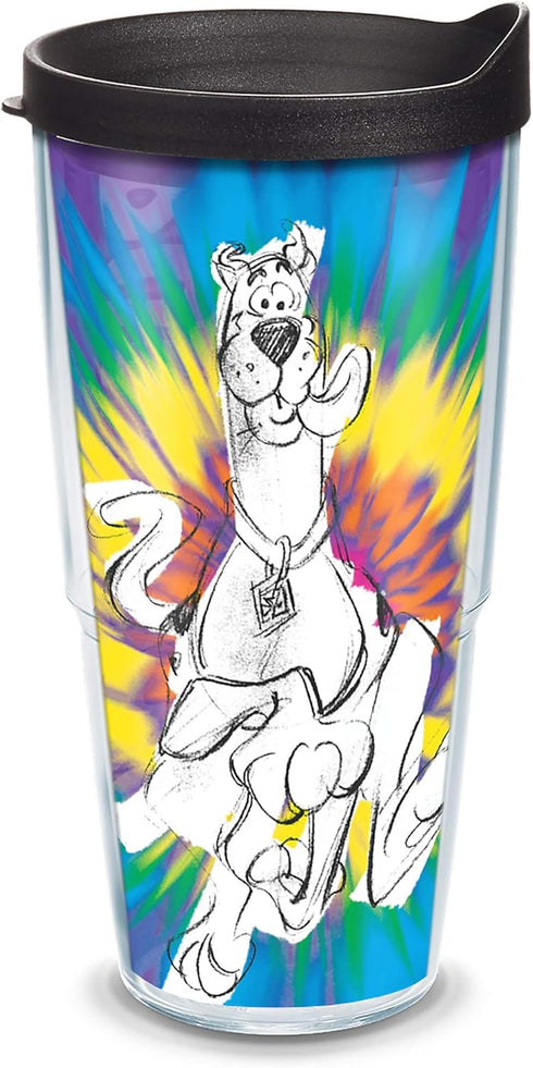 Tervis Warner Brothers - Scooby-Doo Made in USA Double Walled Insulated Tumbler Travel Cup Keeps Drinks Cold & Hot, 24oz, Tie-Dye...