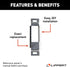 Lippert Replacement RV Baggage Door Latch Strike, No Assembly Required, Easy DIY Installation for 5th Wheels, Travel Trailers and Motorhomes - 314...