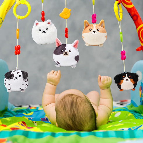 9 Pcs Mini Stuffed Keychains 3.15 Inch Small Plush Bulk Ornaments for Kids Birthday Party Favors Gifts Xmas Tree Hanging Stocking Stuffers (Puppy)...