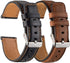 Galaxy Watch 3 45mm Bands 2 Pack, Compatible with Samsung Band, Width 22mm Leather, for Men Women Quick Release Smart Straps Unisex Size(Black+Bro...