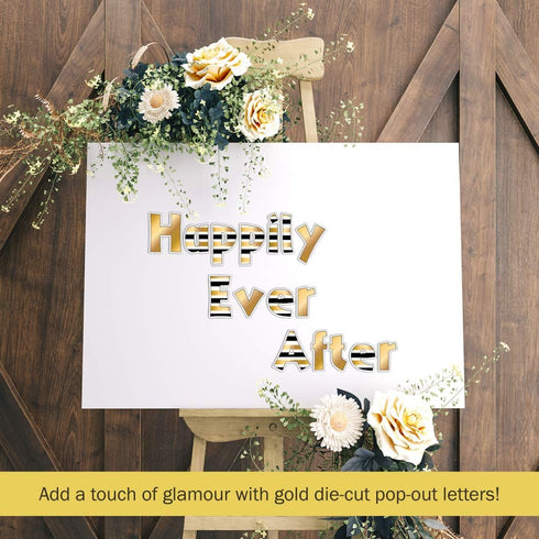 Barker Creek Letter Pop-Outs, 4" Gold, Multicolor Designer Letters for Bulletin Boards, Breakrooms, Reception Areas, Signs, Displays, and More! 4"...