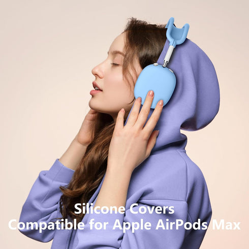 Silicone Case Cover for AirPods Max, Ear Pad Case Cover/Ear Cups Cover/Headband Cover for AirPods Max Headphones, Anti-Scratch Accessories Soft Si...