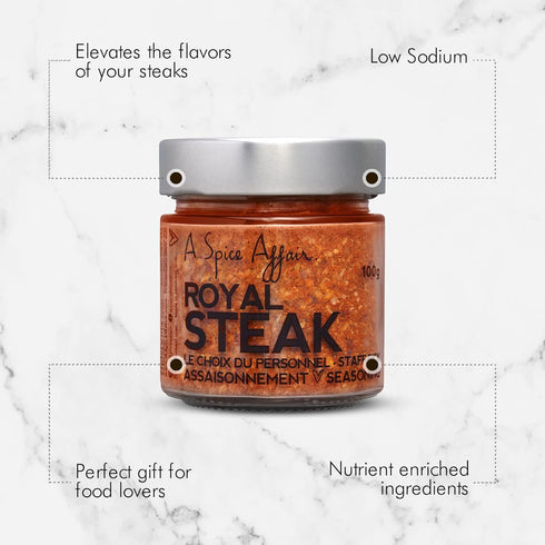A Spice Affair's Royal Steak Seasoning - 100 g (3.5 oz) - Steak Seasoning, Steak Rub, Spice blend and Seasonings - Herbs, Spice Blends & Seasoning...