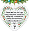 Memorial Ornament Ceramic Heart Shaped Memorial Gift for Loss of Loved One, Sympathy, Condolence, Bereavement, Grief, Mother, Father, Memorial Day...