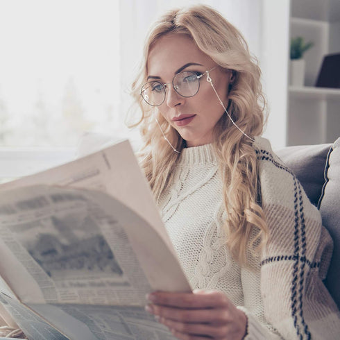 Weewooday 12 Pieces Eyeglasses Chains Beaded Sunglasses Strap Holder Elegant Necklace Holder Chain for Women...