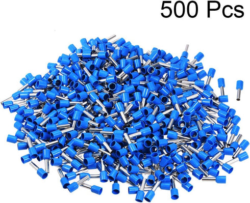 uxcell 500Pcs AWG10 Wire Ferrules Crimp Connectors,VE6012,Blue,Wire Crimping Tool Kit,Insulated Brass Cord Pin End Terminal Assortment Kit......