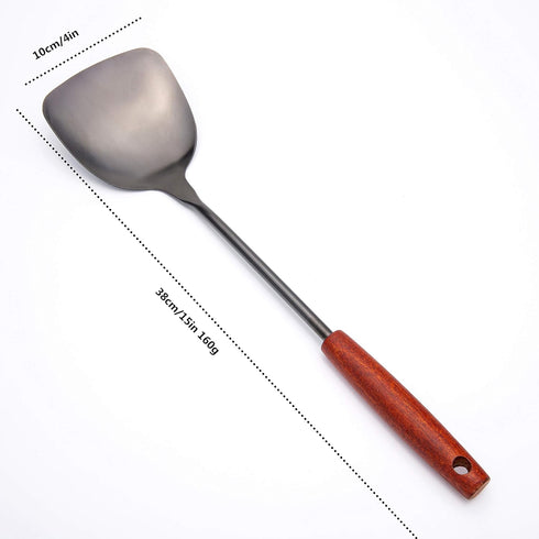 FJNATINH Wok Spatula 15 inches Spatulas for Wok, Stainless Steel Metal Wok Spatulas for Kitchen Use Cooking Utensils Spatula for Cooking Cast Iron...