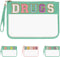 Iqimott Chenille Letter Patch Bag Clear MEDS Drugs Pouch, Preppy Portable Cosmetic Makeup Bag for Women Girls Travel, Waterproof Nylon Zipper Toil...