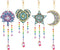 4 Pack Diamond Painting Suncatcher, Diamond Painting Wind Chimes Coldairsoap Double Sided Crystal Gem Paint by Number Diamond Painting for Home Ga...