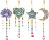4 Pack Diamond Painting Suncatcher, Diamond Painting Wind Chimes Coldairsoap Double Sided Crystal Gem Paint by Number Diamond Painting for Home Ga...