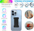 Phone Grip Holder for Hand, Universal Finger Strap Phone Holder, Finger Selfie Grip Compatible with Most Smartphones (PU Black) - 2Pack...
