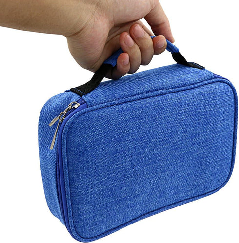BTSKY® High Capacity Zipper Pens Pencil Case- Multi-Functional Stationery Pencil Pouch 72 Slots Colored Pencil Case Portable Pencil Bags With 2 Re...
