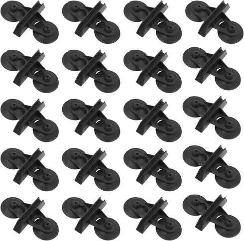 20Pcs Aquarium Isolation Plate Suction Cup Divider Holders Bracket, Fish Tank Plastic Sheet Divider Suction Cup (Black)...