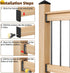 4pcs Deck Railing Bracket Connectors for 2”×4“ (1.5" × 3.5”) Deck Railing Wood Post, Railing Bracket for Wood Stair Fence Railings Handrail with C...