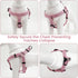 Pink Dog Harness and Leash Set, Adjustable Soft Breathable Bamboo Fabric Gentle Comfortable Control Harness & Pet Leash with Easy Snap Hook for La...