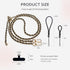 BFSD·DM Phone crossbody strap, 2× Pads,1× Leather Phone Strap,1× Phone Wrist Strap,1× Adjustable Finger Strap,Universal Crossbody Patch Phone Lany...