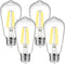 Ascher Dimmable Vintage LED Edison Bulbs, 6W, Equivalent 60W, Bright Daylight White 4000K, 80+ CRI, ST58 Antique LED Filament Bulbs, E26 Medium Ba...