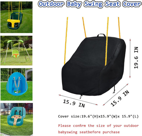 black baby swing cover,suitable for Little Tikes/Step2 baby swings, outdoor Toddler swing seat dust cover...