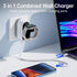 BUDI iPhone Fast Charger with Foldable Apple Watch Wireless Charging USB PD 38W Wall Charge Travel Charger for Apple Watch Block Wall Charger iPho...