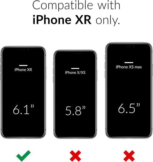 iPhone XR Leather Wallet Case, Crave Vegan Leather Guard Removable Case for Apple iPhone XR (6.1 Inch) - Black...