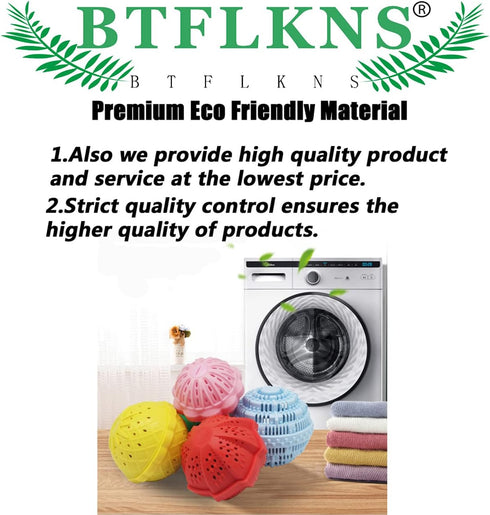 BTFLKNS® Laundry Balls Set, Eco-Friendly Super Washing Machine Laundry Ball, All Natural Washer Ball Laundry Detergent Alternative, With A Storage...