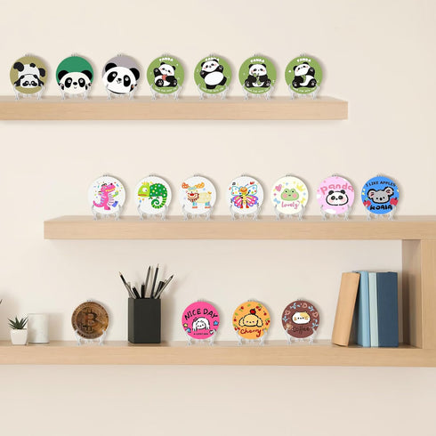 18 Pcs Small Easel Stand for Display, 3 Inch Clear Plate Stands for Display, Book Display Stand, Plate Holders for Displaying, Picture Frame/Sport...