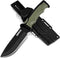 Dispatch Tactical Fixed Blade Knife with Sheath and Clip, 9 Inch Survival Hunting Knives with Non-Slip Handle for Outdoor Camping, Hiking, Bushcra...
