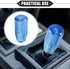 Gear Shift Knob Stick, 10cm Faux Crystal Transparent Bubble Gear Shifter Universal for Manual Transmission Vehicle Durable Acrylic Blue with Adapt...