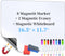 Magnetic Dry Erase White Board for Fridge Pack, Flexible Refrigerator Magnet Whiteboard Notepad for Home Kitchen Memo Grocery List, includes 8 Mar...