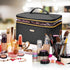 Large Travel Makeup Bag - Double-Layer Cosmetic Organizer for Brushes and Toiletry Essentials, Ideal for Women...