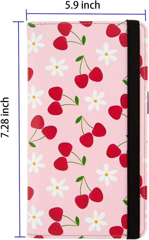 checkbook cover,Checkbook Cover for Duplicate Checks,RFID Checkbook Register Cute Wallet women Men Credit Card Holder (Pink Cherry)...